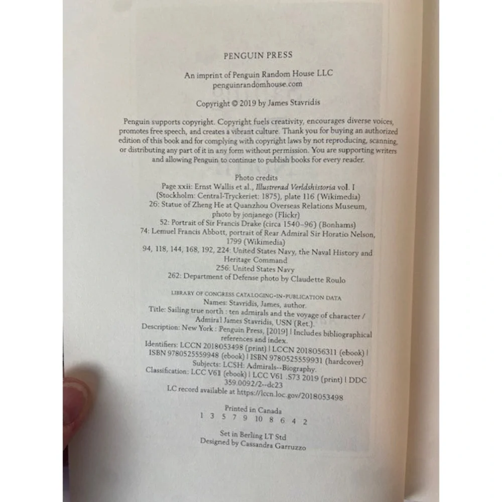Sailing True North Ten Admirals James Stavridis Hardcover 2019 Leadership Book